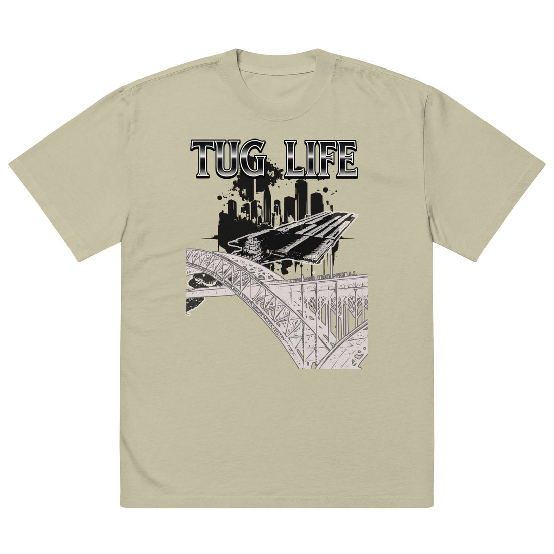 Oversized Tug Life Graphic T