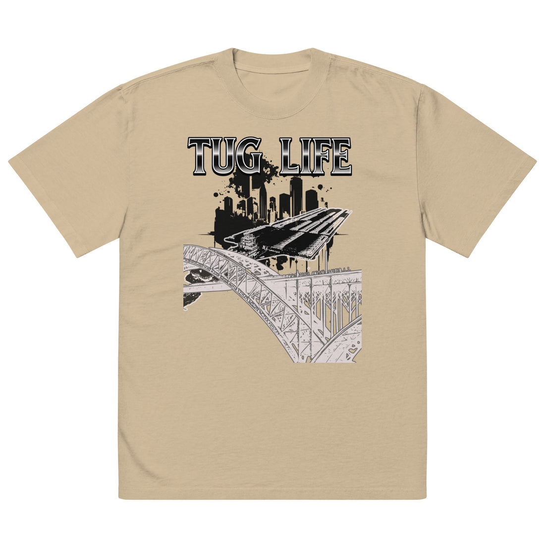 Oversized Tug Life Graphic T